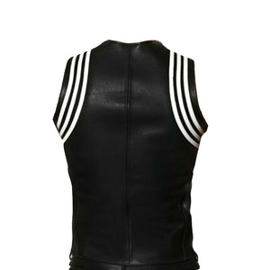 Men's Genuine Leather Sleeveless top Vest