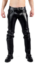 Cargar imagen en el visor de la galería, Men&#39;s Black Genuine Leather Convertible Chaps Pants
