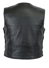 Carica l&#39;immagine nel visualizzatore di Gallery, Men&#39;s Black Genuine Leather Laced Vest
