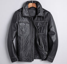 Lataa kuva Galleria-katseluun, Men&#39;s Premium Cowhide Leather Jacket
