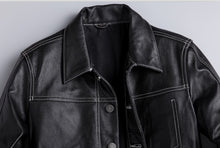 Lataa kuva Galleria-katseluun, Men&#39;s Premium Cowhide Leather Jacket
