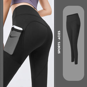 Yoga Pants Women With Pocket Leggings Tummy Control Jogging