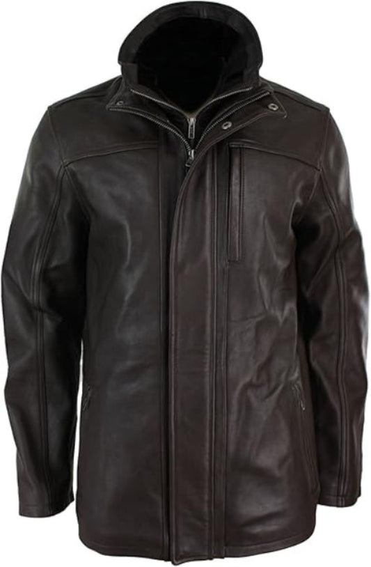 Blouson Biker Homme Noir Brando En Cuir Premium