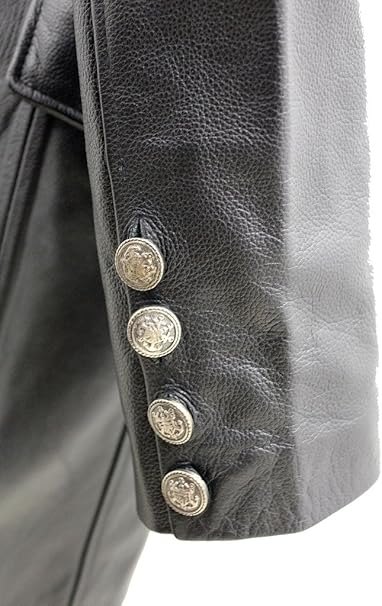 Men's Leather Double Breasted Coat Jacket