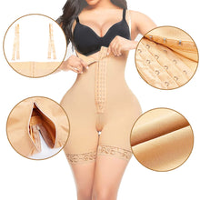 Charger l&#39;image dans la galerie, High Waisted Body Pants Crotch Zipper Tummy Lifting Pants Waist Trimming Shapewear Bodysuit Enhancement
