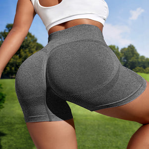 Women Sport Seamless Short Leggings High Waist