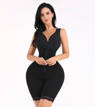 Lataa kuva Galleria-katseluun, Large Size One-piece Shapewear Cotton Cup Open Crotch Postpartum Slimming And Hip Lifting Polymerization Bra Suit
