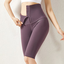 Cargar imagen en el visor de la galería, Knee Length Yoga Pants Women Compression Corset Stretch Peach Hip Running Leggings Fitness Tight Sweatpants
