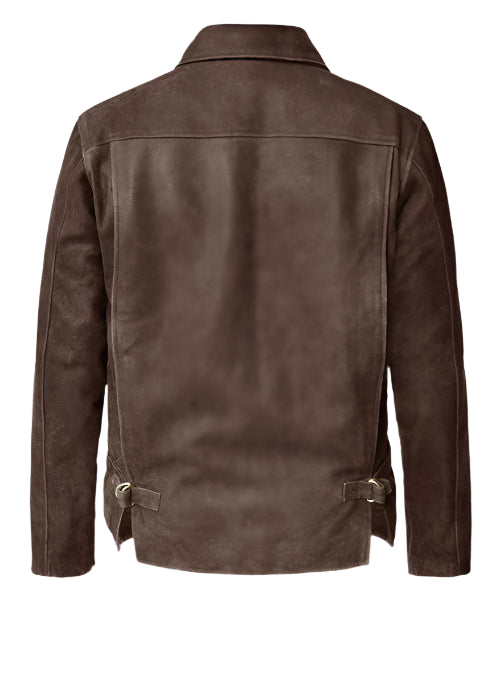 Men's Vintage Brown Nubuck Leather Jacket