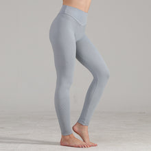 Charger l&#39;image dans la galerie, European And American Seamless Peach Hip Solid Color Honeycomb Pants
