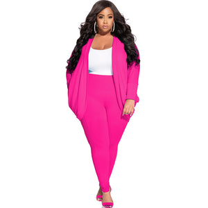 Cardigan And Leggings Plus Size Suit For Women