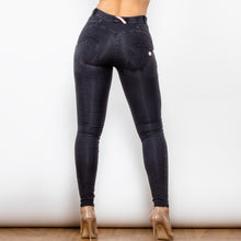 Cargar imagen en el visor de la galería, Shascullfites Melody Booty Lifting Yoga Pants Workout Peach Lift Leggings Gray Jeggings
