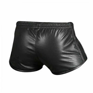 Elastische Shorts aus echtem Schafsleder für Herren