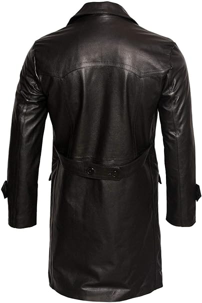 Men's Leather Double Breasted Coat