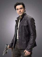 Indlæs billede til gallerivisning OSCAR ISAAC STAR WARS Dark Brown Leather Jacket
