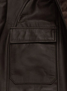 OSCAR ISAAC STAR WARS Dark Brown Leather Jacket