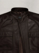 Indlæs billede til gallerivisning OSCAR ISAAC STAR WARS Dark Brown Leather Jacket
