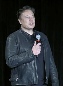 Elon Musk Black Goat Leather Jacket