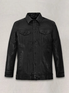 TOM HOLLAND Black Leather Jacket