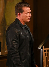 Load image into Gallery viewer, STEVE BURTON Black Leather Jacket
