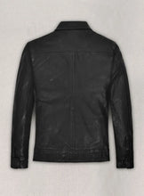 Load image into Gallery viewer, STEVE BURTON Black Leather Jacket
