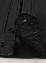 Load image into Gallery viewer, STEVE BURTON Black Leather Jacket
