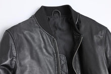 Charger l&#39;image dans la galerie, Blouson Biker Homme Noir Brando En Cuir Premium
