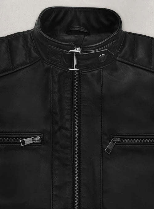 Men's Black Genuine Leather Jacket