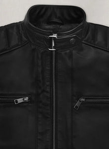 ANDREW TATE Black Leather Jacket