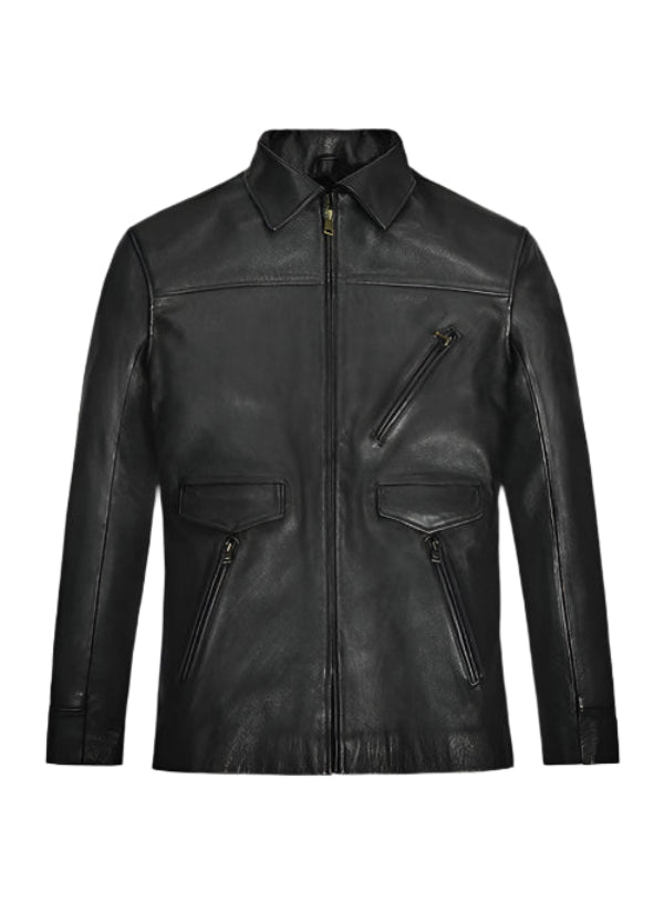 Mne's Black Leather Jacket