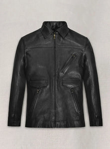 JOHNNY DEPP Black Leather Jacket