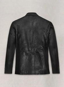 JOHNNY DEPP Black Leather Jacket