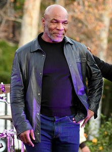 MIKE TYSON Black Leather Shirt