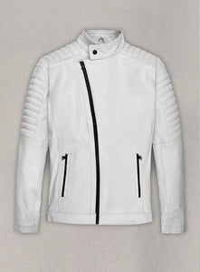 VIN DIESEL White Leather Jacket