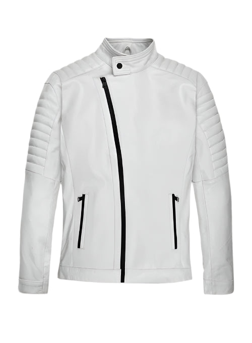 VIN DIESEL White Leather Jacket