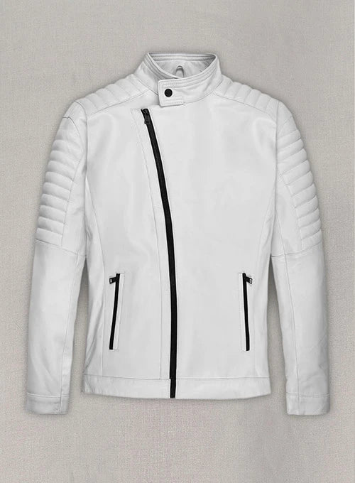 VIN DIESEL White Leather Jacket