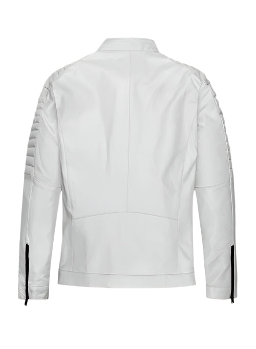 Men's White Sheep Leather Jacket