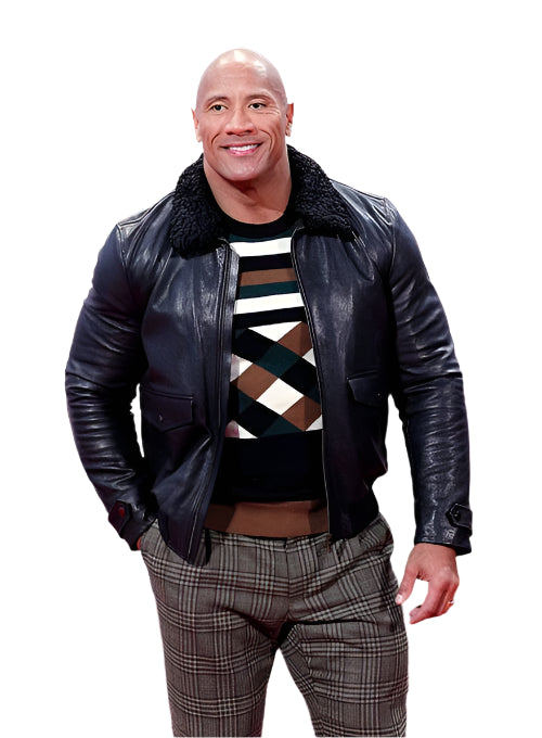 DWAYNE JOHNSON Leather Jacket
