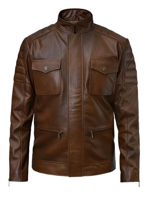 Men's Vintage Brown Leather Jacket