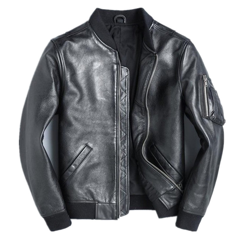 Blouson Biker Homme Noir Brando En Cuir Premium