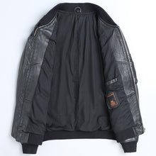 Charger l&#39;image dans la galerie, Blouson Biker Homme Noir Brando En Cuir Premium
