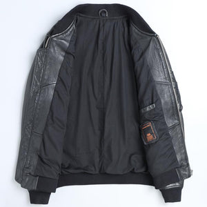 Blouson Biker Homme Noir Brando En Cuir Premium