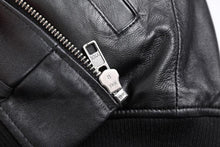 Charger l&#39;image dans la galerie, Blouson Biker Homme Noir Brando En Cuir Premium
