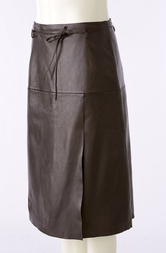 Damen Echtes Leder Roter Minirock Clubwear