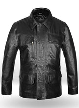 Indlæs billede til gallerivisning ARNOLD SCHWARZENEGGER Black Leather Jacket
