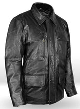 Indlæs billede til gallerivisning ARNOLD SCHWARZENEGGER Black Leather Jacket
