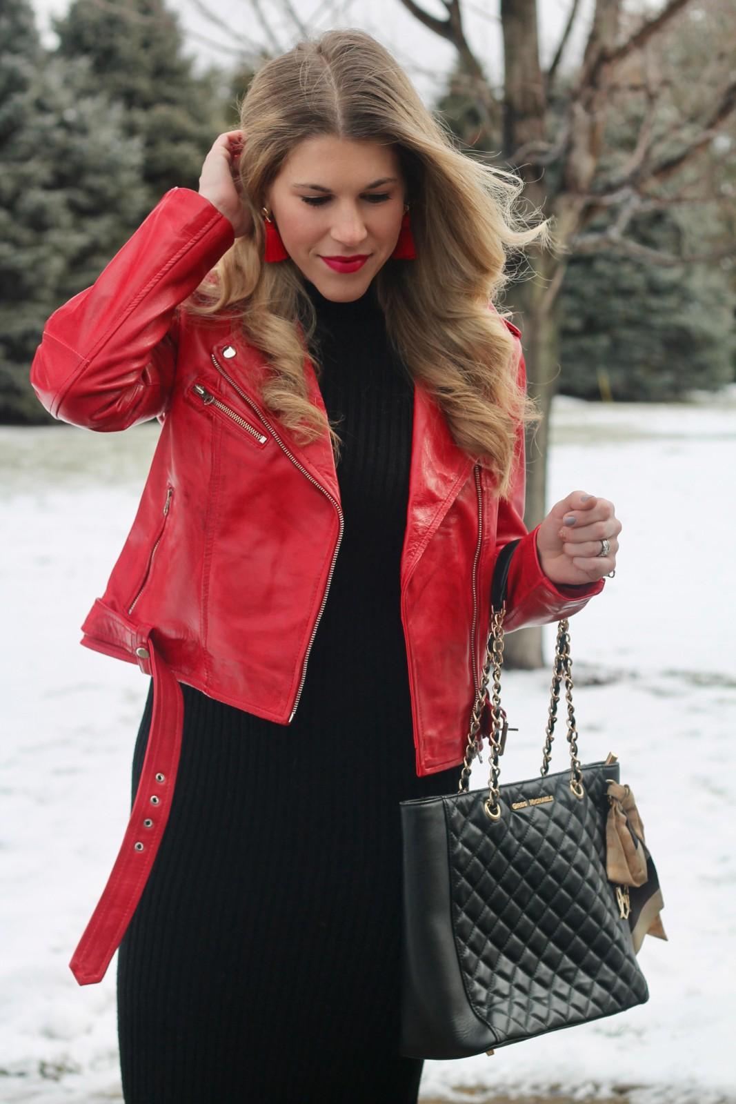 Damen Tan echte Lederjacke