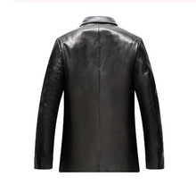 Charger l&#39;image dans la galerie, Manteau/Veste Blazer Homme Noir en Cuir d&#39;Agneau Véritable
