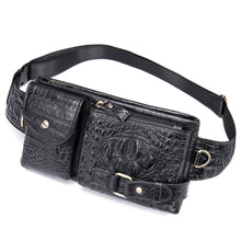 Load image into Gallery viewer, Men&#39;s Genuine Leather Waist Pack Waist Bag Belt Bag Phone Bag Travel Waist Pack
