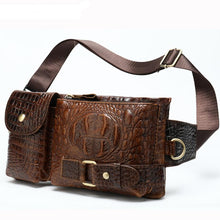 Cargar imagen en el visor de la galería, Men&#39;s Genuine Leather Waist Pack Waist Bag Belt Bag Phone Bag Travel Waist Pack
